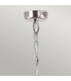 Mansion House 3 Light Outdoor Ceiling Chain Lantern Polished Nickel IP44 E14-2