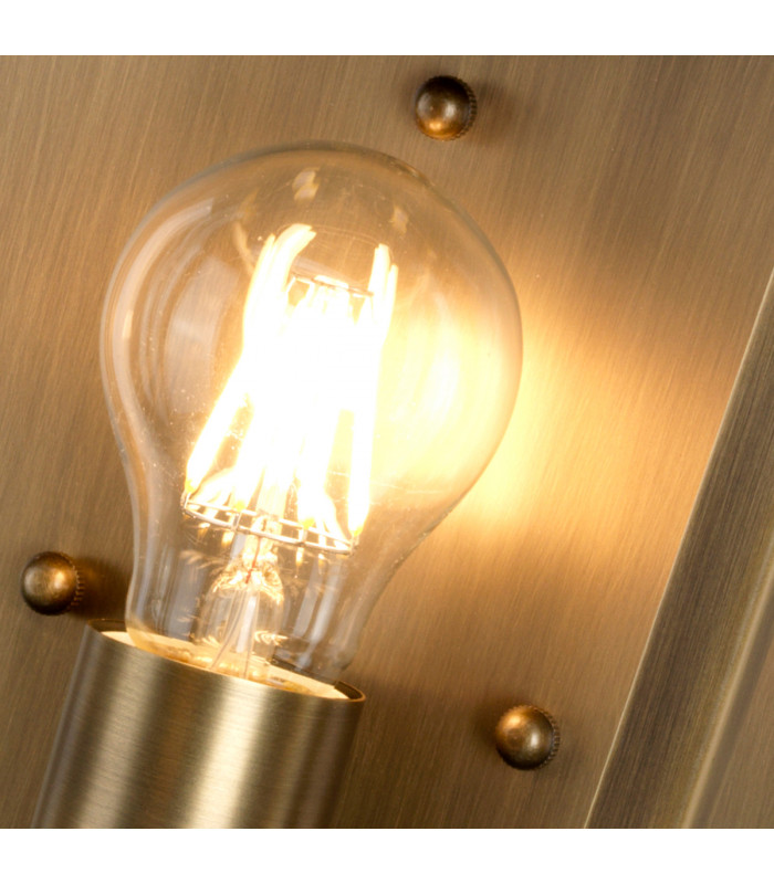 Mansion House 1 Light Outdoor Flush Lantern Light Solid Brass IP44 E27-4