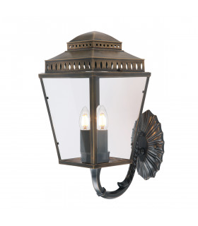 Mansion House 3 Light Outdoor Wall Lantern Light Brass IP44 E14-1