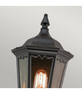 Medstead 1 Light Outdoor Wall Half Lantern Light Black IP43 E27-2