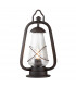 Miners 1 Light Outdoor Pedestal Lantern Old Bronze IP44 E14-1