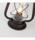 Miners 1 Light Outdoor Pedestal Lantern Old Bronze IP44 E14-3