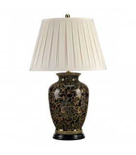 Morris 1 Light Large Table Lamp Black Gold E27-2