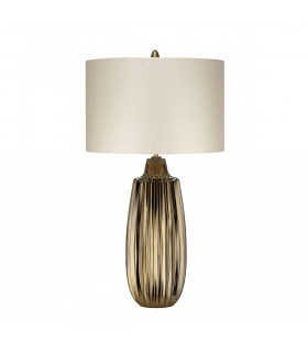 Newham 1 Light Large Table Lamp Bronze Ceramic  Pearl shade E27-1