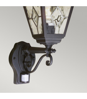 Norfolk 1 Light Outdoor Motion Sensor Lantern Light Black IP43 E27-2