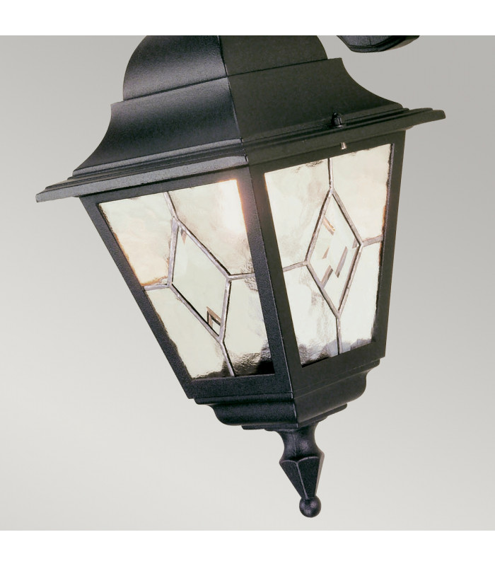 Norfolk 1 Light Outdoor Wall Lantern Light Black IP43 E27-3