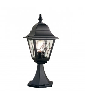 Norfolk 1 Light Outdoor Pedestal Lantern Black IP43 E27-1