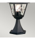 Norfolk 1 Light Outdoor Pedestal Lantern Black IP43 E27-3
