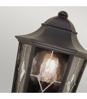 Norfolk 1 Light Outdoor Wall Half Lantern Light Black IP44 E27-2