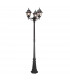 Norfolk 3 Light Outdoor Lamp Post Black IP43 E27-1