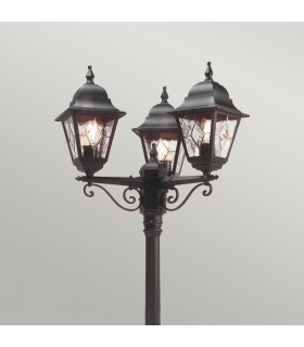Norfolk 3 Light Outdoor Lamp Post Black IP43 E27-2