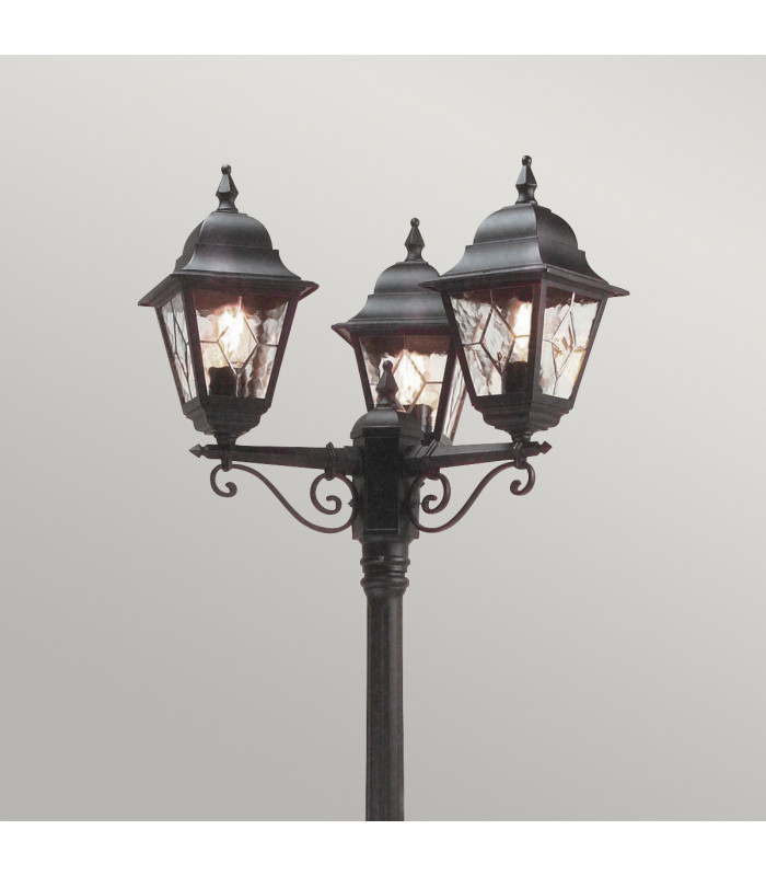 Norfolk 3 Light Outdoor Lamp Post Black IP43 E27-2