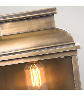 Old Bailey 1 Light Outdoor Wall Lantern Light Brass IP44 E27-2