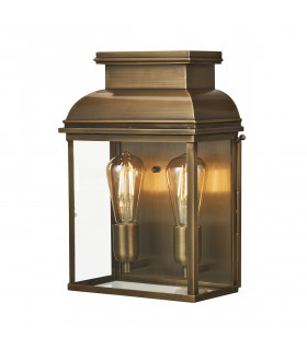 Old Bailey 2 Light Large Outdoor Wall Lantern Brass IP44 E27-1
