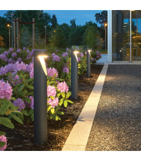 Oppland Integrated LED Outdoor LED Bollard Graphite IP54-2
