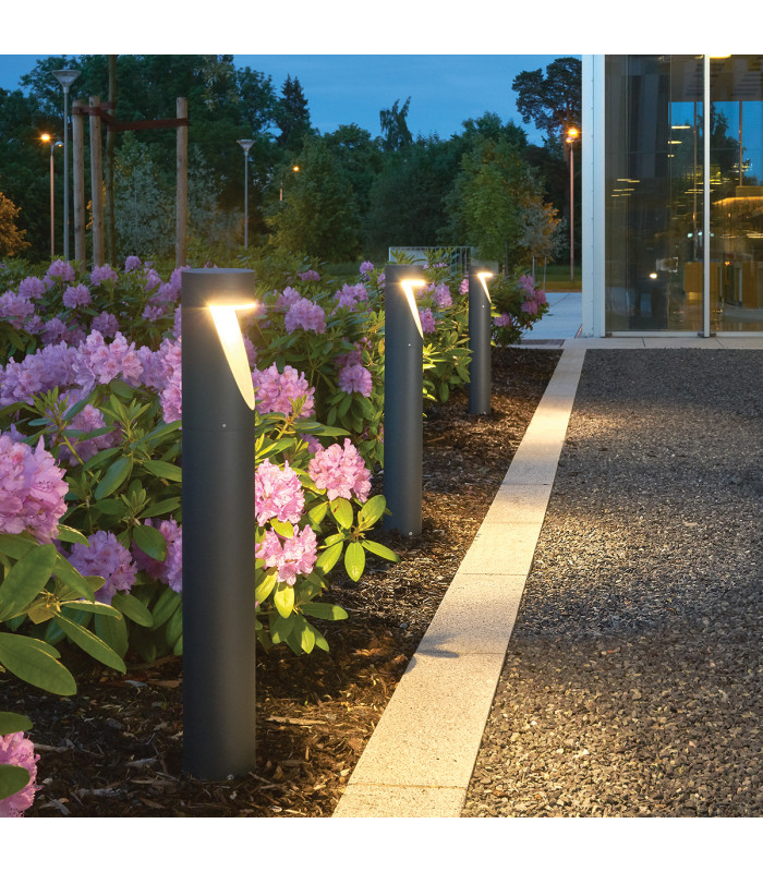 Oppland Integrated LED Outdoor LED Bollard Graphite IP54-2