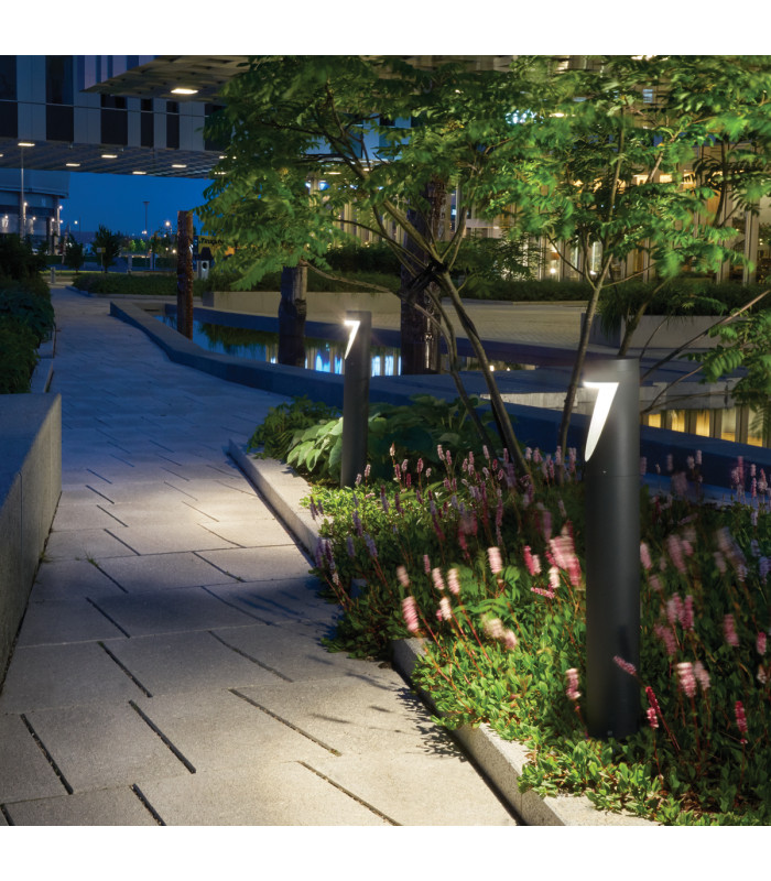 Oppland Integrated LED Outdoor LED Bollard Graphite IP54-3