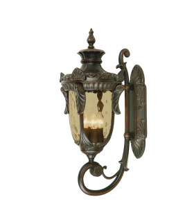Philadelphia 3 Light Outdoor Large Wall Lantern Light Old Bronze IP44 E14-1