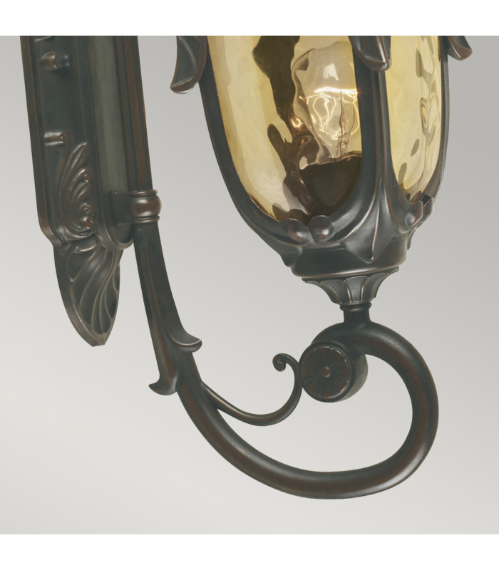 Philadelphia 1 Light Outdoor Medium Wall Lantern Light Old Bronze IP44 E27-4