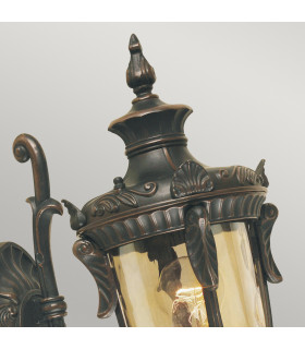 Philadelphia 1 Light Outdoor Small Wall Lantern Light Old Bronze IP44 E27-2