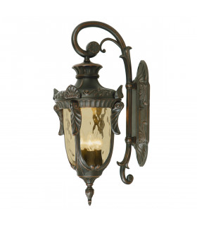 Philadelphia 3 Light Outdoor Large Wall Lantern Light Old Bronze IP44 E14-1