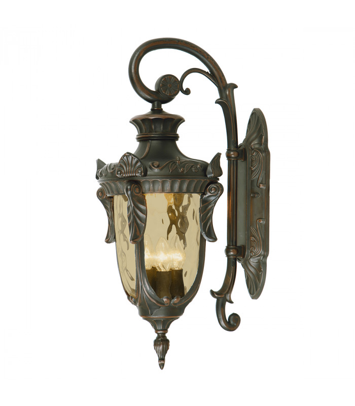 Philadelphia 3 Light Outdoor Large Wall Lantern Light Old Bronze IP44 E14-1