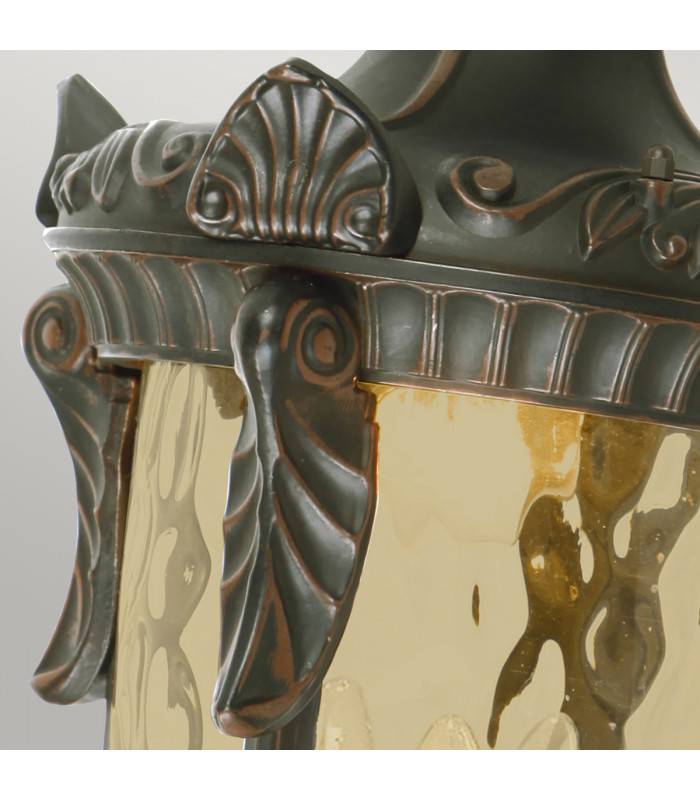 Philadelphia 3 Light Outdoor Large Wall Lantern Light Old Bronze IP44 E14-3