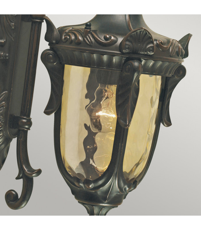 Philadelphia 1 Light Outdoor Medium Wall Lantern Light Old Bronze IP44 E27-4