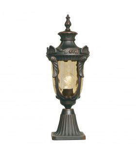 Philadelphia 1 Light Medium Outdoor Pedestal Lantern Old Bronze IP44 E27-1