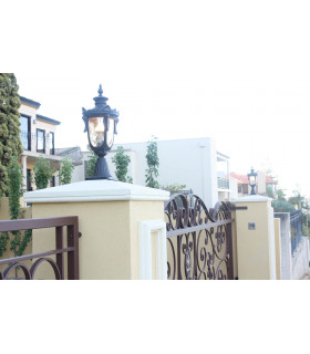Philadelphia 1 Light Medium Outdoor Pedestal Lantern Old Bronze IP44 E27-2