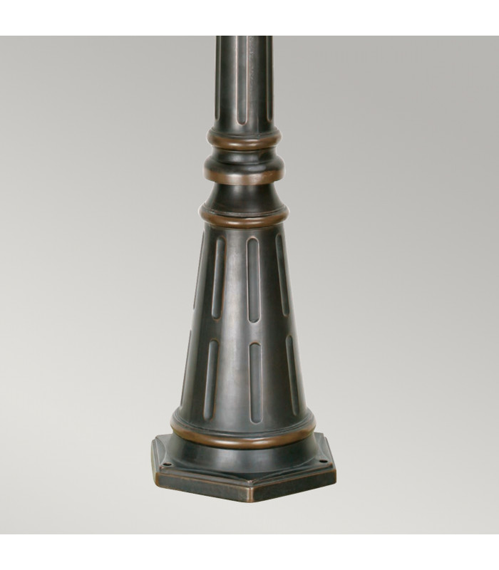 Philadelphia 3 Light Large Outdoor Lamp Post Old Bronze IP44 E27-4