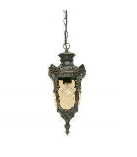 Philadelphia 1 Light Medium Outdoor Ceiling Chain Lantern Old Bronze IP44 E27-1