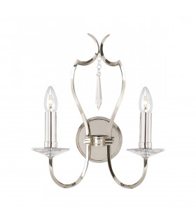 Pimlico 2 Light Indoor Candle Wall Light Polished Nickel E14