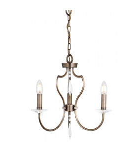 Pimlico Chandelier 3 Light Dark Bronze Finish E14