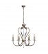 Pimlico 6 Light Chandelier Dark Bronze Finish E14-1