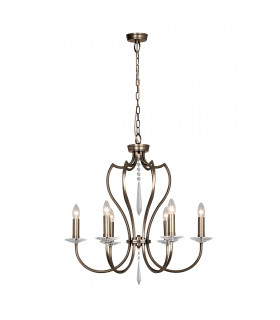 Pimlico 6 Light Chandelier Dark Bronze Finish E14-1