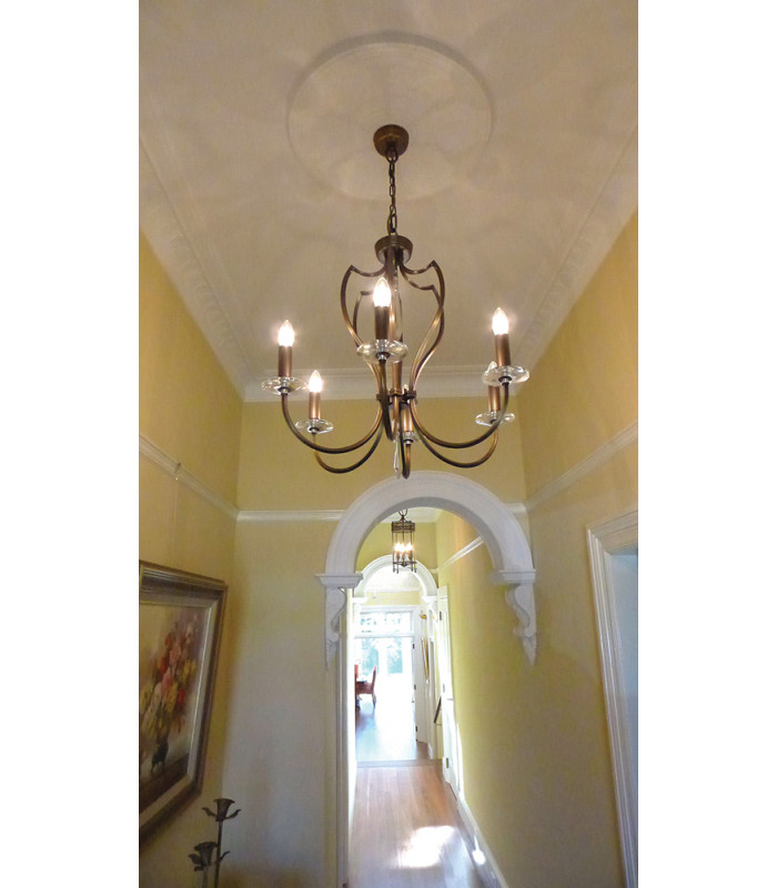 Pimlico 6 Light Chandelier Dark Bronze Finish E14-2
