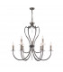 Pimlico 9 Light Chandelier Dark Bronze Finish E14