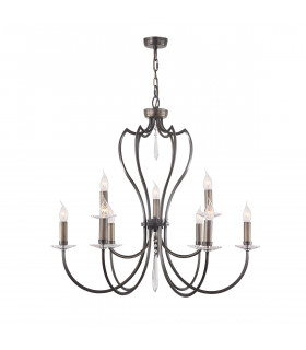 Pimlico 9 Light Chandelier Dark Bronze Finish E14