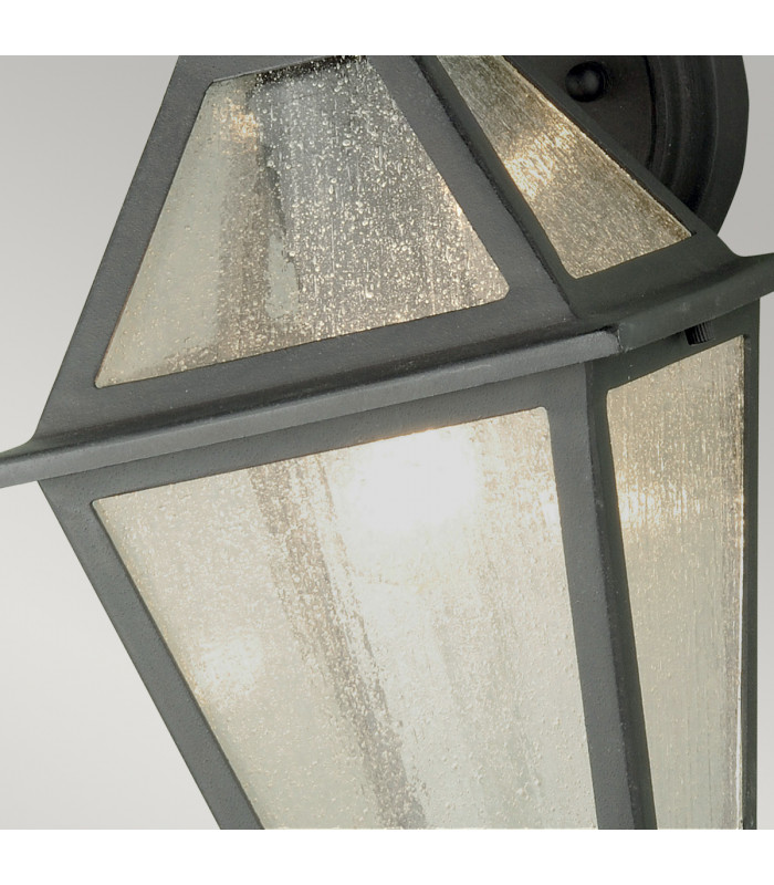 Polruan 1 Light Outdoor Wall Lantern Light Black IP44 E27-3