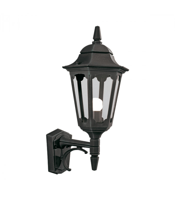 Parish 1 Light Outdoor Wall Lantern Light Black IP44 E27-1