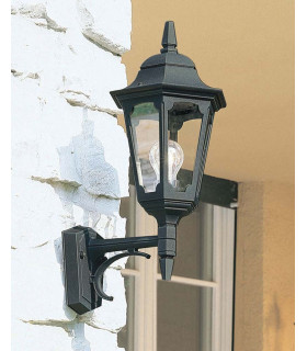 Parish 1 Light Outdoor Wall Lantern Light Black IP44 E27-2
