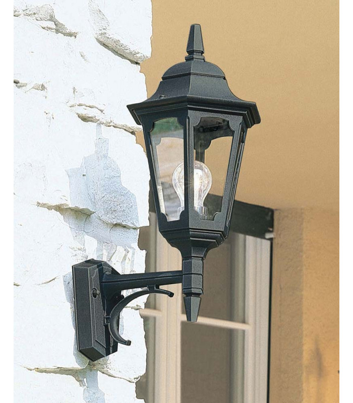 Parish 1 Light Outdoor Wall Lantern Light Black IP44 E27-2