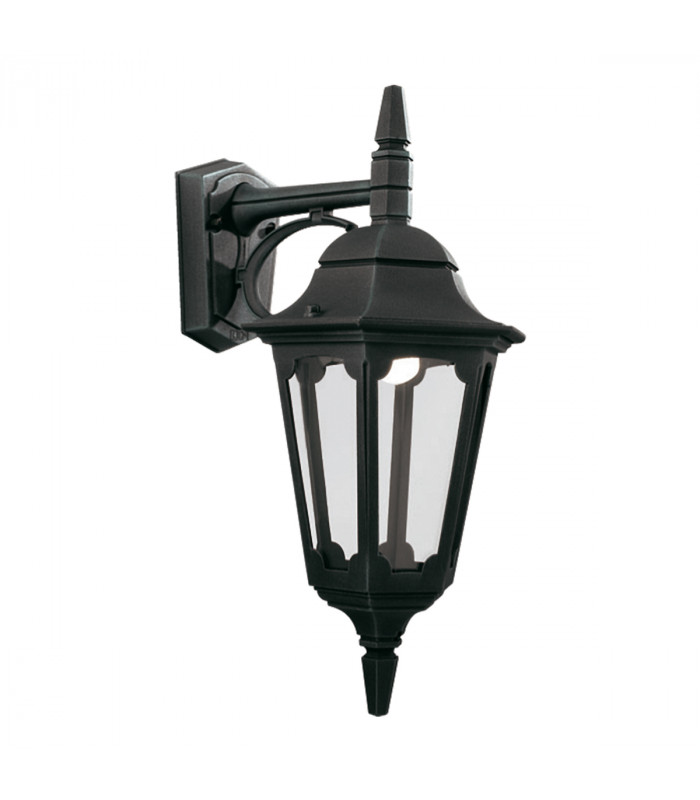 Parish 1 Light Outdoor Wall Lantern Light Black IP44 E27-1