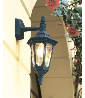 Parish 1 Light Outdoor Wall Lantern Light Black IP44 E27-2