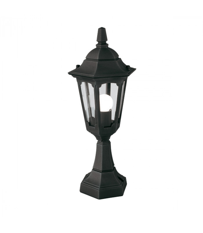 Parish 1 Light Outdoor Pedestal Lantern Black IP44 E27-1