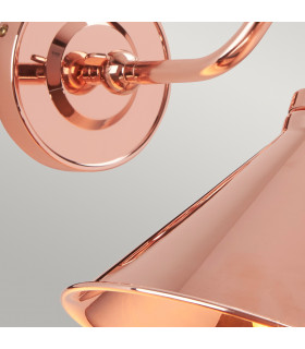 Provence 1 Light Indoor Dome Wall Lamp Polished Copper E27-2