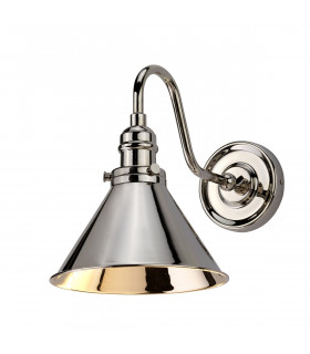 Provence 1 Light Indoor Dome Wall Light Polished Nickel E27-1