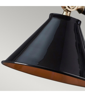 Provence Element 1 Light Table Lamp Black Polished Brass E27-2