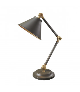 Provence Element 1 Light Table Lamp Grey Aged Brass E27-1